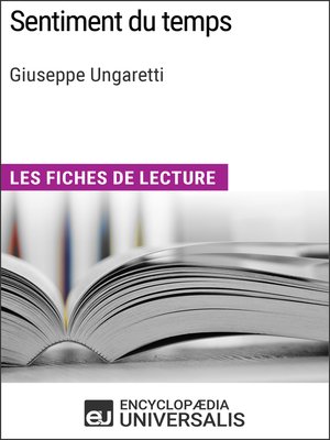 cover image of Sentiment du temps de Giuseppe Ungaretti